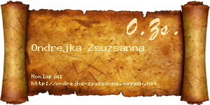 Ondrejka Zsuzsanna névjegykártya